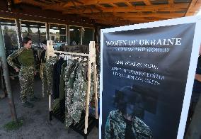 Training Session And Test Of New Military Uniforms Designed For Women Outside Of Kyiv, Amid Russia's Invasion Of Ukraine.