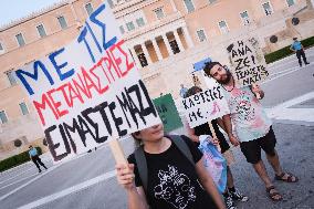 Protest For Anna Ivankova In Athens