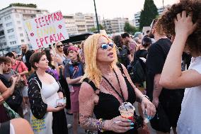 Protest For Anna Ivankova In Athens