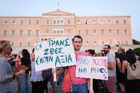 Protest For Anna Ivankova In Athens