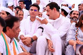 Congress 'Maun Satyagraha' In Rajasthan