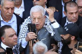 Palestinian Authority President Abbas visits Jenin