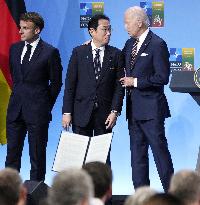 Japan PM Kishida at NATO summit in Lithuania