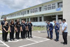 Ukrainian police in Fukushima