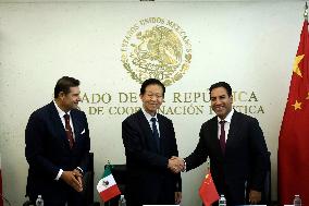 Vice President Of China Xiao Jie Visits The Senate Of Mexico