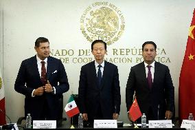 Vice President Of China Xiao Jie Visits The Senate Of Mexico