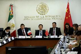 Vice President Of China Xiao Jie Visits The Senate Of Mexico