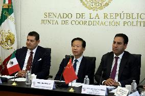 Vice President Of China Xiao Jie Visits The Senate Of Mexico