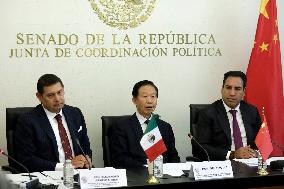 Vice President Of China Xiao Jie Visits The Senate Of Mexico