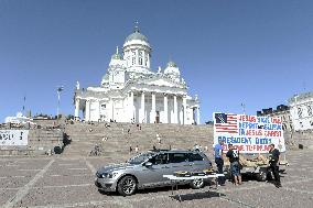 US-Nordic Leaders Summit 2023 Helsinki, Finland - protests