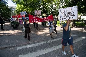 US-Nordic Leaders Summit 2023 Helsinki, Finland - protests