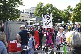 US-Nordic Leaders Summit 2023 Helsinki, Finland - protests