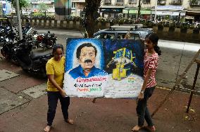 Poster Painting Of Chandrayaan-3 In Mumbai