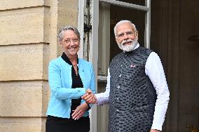 French PM Meets Her Indian Counterpart Narendra Modi - Paris