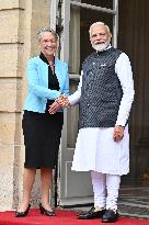 French PM Meets Her Indian Counterpart Narendra Modi - Paris