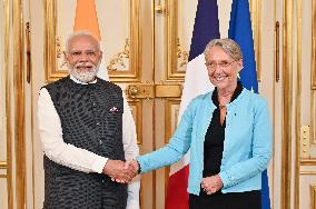 French PM Meets Her Indian Counterpart Narendra Modi - Paris