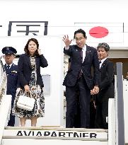 Japan PM Kishida departs Belgium