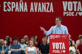 Rally Of Pedro Sanchez In Santander