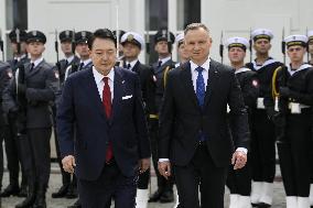 South Korean President Yoon Visits Warsaw