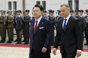 South Korean President Yoon Visits Warsaw