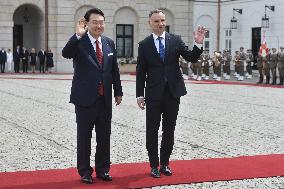 South Korean President Yoon Visits Warsaw