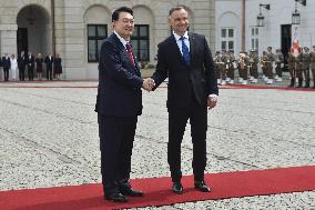 South Korean President Yoon Visits Warsaw