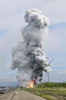 Japan space agency rocket engine explodes