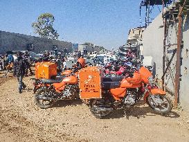 ZAMBIA-LUSAKA-MOTORBIKE COURIER BUSINESS
