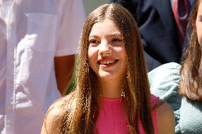 Spainish Royal Family at audience with the Schools of the world united foundation - Madrid