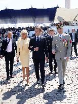 Macron's Walkabout at the End of Bastille Day Parade - Paris