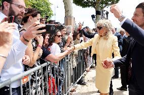 Macron's Walkabout at the End of Bastille Day Parade - Paris