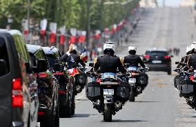 Macron's Walkabout at the End of Bastille Day Parade - Paris