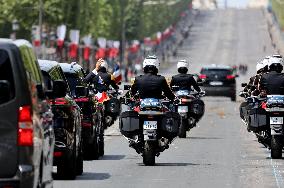 Macron's Walkabout at the End of Bastille Day Parade - Paris