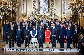 Macron and Modi At Ministry of Foreign Affairs - Paris