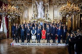 Macron and Modi At Ministry of Foreign Affairs - Paris