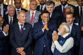 Macron and Modi At Ministry of Foreign Affairs - Paris