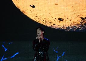 Male singer Chen Chusheng Sings at the 2023 Baili Qingzao Music Festival in Yichang