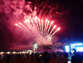 Male singer Chen Chusheng Sings at the 2023 Baili Qingzao Music Festival in Yichang