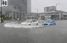 Heavy rain in Akita