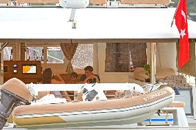 Ed Westwick and Amy Jackson on Vacation in Bodrum