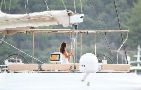 Ed Westwick and Amy Jackson on Vacation in Bodrum