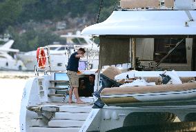 Ed Westwick and Amy Jackson on Vacation in Bodrum