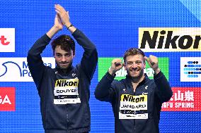 (SP)JAPAN-FUKUOKA-WORLD AQUATICS CHAMPIONSHIPS-DIVING-MEN-3M SYNCHRONISED-FINAL