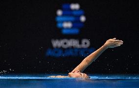 (SP)JAPAN-FUKUOKA-WORLD AQUATICS CHAMPIONSHIPS-ARTISTIC SWIMMING-WOMEN'S SOLO TECHNICAL