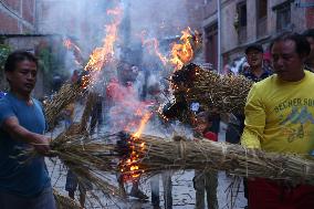 Ghanta Karna Festival In Nepal.