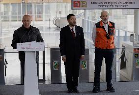 Reopening Of 5 Rehabilitated Stations On Line 12 Of The STCMetro In Mexico City