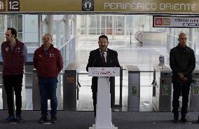 Reopening Of 5 Rehabilitated Stations On Line 12 Of The STCMetro In Mexico City