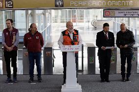 Reopening Of 5 Rehabilitated Stations On Line 12 Of The STCMetro In Mexico City