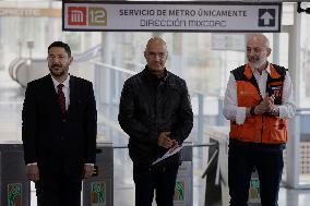 Reopening Of 5 Rehabilitated Stations On Line 12 Of The STCMetro In Mexico City