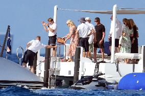 Sylvester Stallone And Jennifer Flavin On Vacation In Saint Tropez